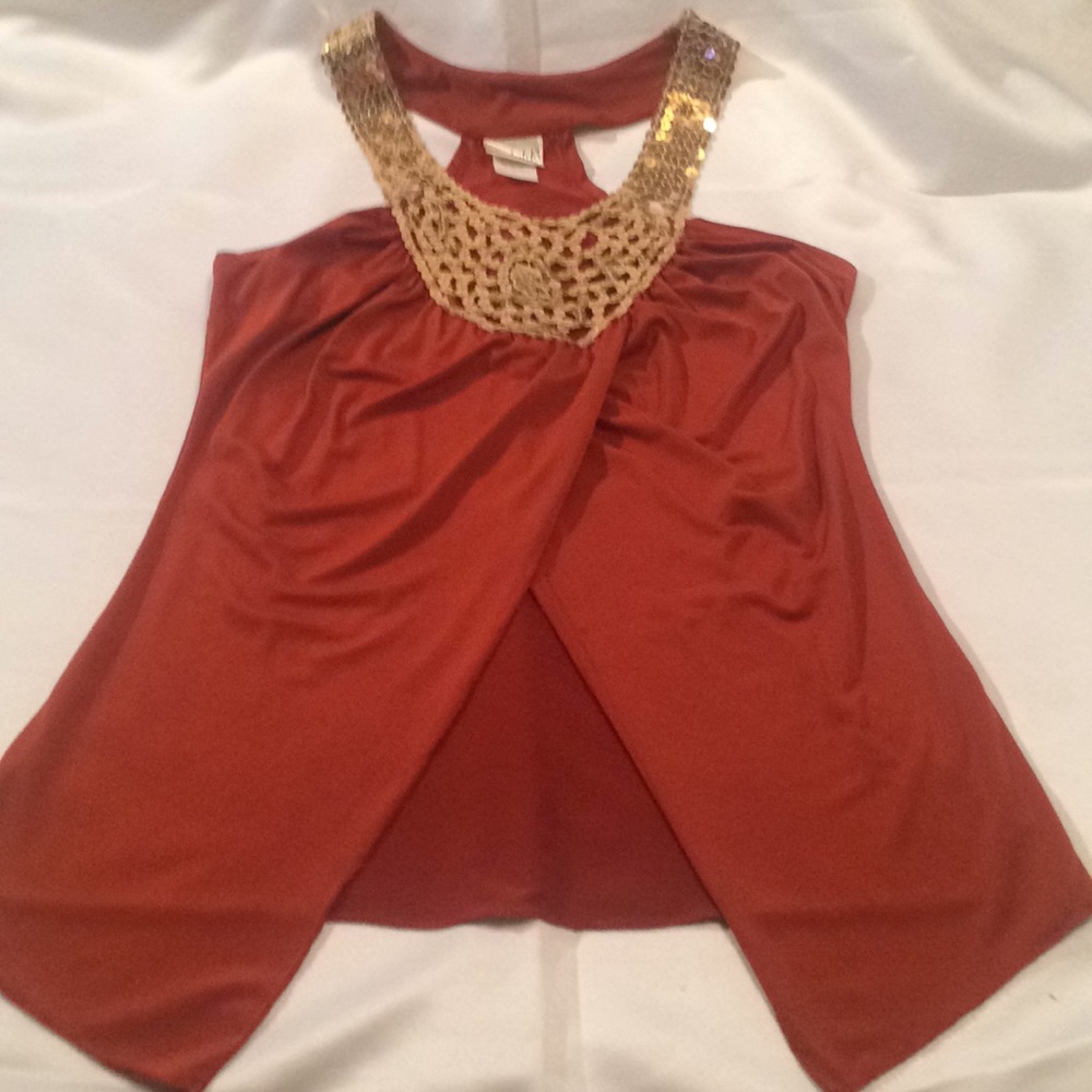 Frederick’s of Hollywood Rust/Golf  Top.